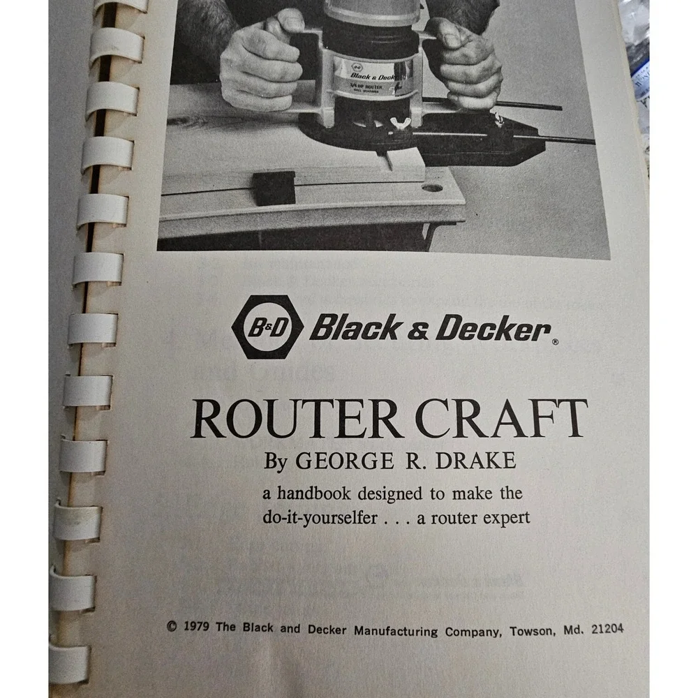 Black & Decker Router Craft George Drake Woodworking Handbook Manual 76-300 1979